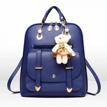 FU573 원단백팩 여성가방 곰인형가방 가방 배낭 여성백팩 여자 숄더겸용 패션 곰인형장식