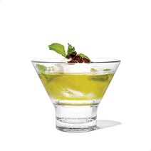 TOSSWARE RESERVE 226.8g(8온스) 스템리스 마티니 글라스 8개 세트 프리미엄 품질 트라이탄 식기 세척기 사용 가능 및 내열성 깨지지 않는 플라스틱 칵테일 잔