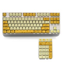 바로찜 커스텀키캡 포인트키캡 옐로우 치즈 테마 Pbt Gmk 키캡 108 세트 기계식 OEM 프로필 전용 98, 한개옵션2, 01 OEM Profile, 한개옵션1