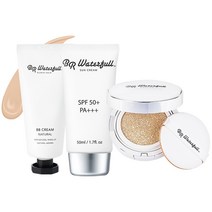 비알워터풀 미백 주름개선 자외선 차단 기능성 쿠션 팩트 15g + 선크림 50ml + 비비크림 40g, 22호~23호(내추럴)