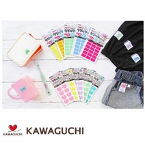 가와구찌 패브릭용 팬시 이름표 네임 스티커형 네이밍 라벨지, 10-005 핑크