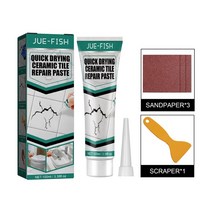 깨진 타일 보수 금간 바닥 구멍 보수제 홈 떼우기 흠집100ml 바닥 타일 수리 크림 욕조 대리석 화장실 도구, 01 100ml set