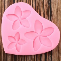 밀랍왁스 천연밀랍왁스 야화 Sugarcraft Plumeria 꽃 실리콘 금형 퐁당 케이크 장식 도구 초콜릿 검 페이스, 한개옵션0