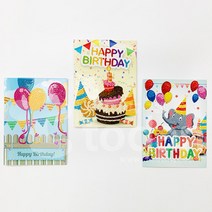대진교육 보석십자수 생일축하 카드, 케이크