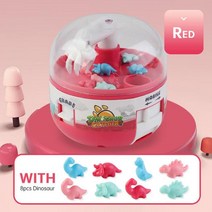 미니뽑기기계 인형 사탕 캡슐 뽑기 기계 캡슐 머신 미니 공룡 포수 대화형 장난감 용 유아 클로 잡기, 01 RD