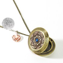 사진목걸이 100가지언어 iloveyou My Twin 44mm Star 9월 사파이어 +각인전사 로켓목걸이