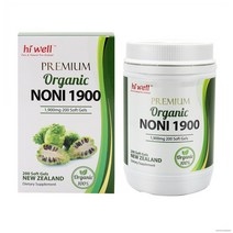 Hi Well Premium Organic Noni 1900 하이웰 뉴질랜드 프리미엄 노니 1900 200정, 1개