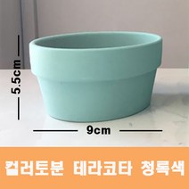 컬러 토분(청록색) 화분 미니토분 다육이 테라코타[지름9cmX높이5.5cm] 수입도매