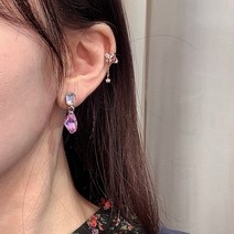 쥬얼포레 볼드 조약돌 은침 귀걸이 귀찌 귀않뚫는귀걸이