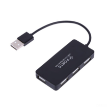 DFMEI 컴퓨터 USB Ultra -Thin Hub Semiper 2.0hub Hub High -Speed ​​Mini Four -Port USB 1 드래그 4 개의 확장, 하얀색