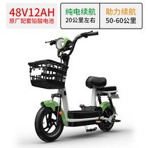 전기 자전거 접이식 휴대용 고성능 전동 중국 배달 배달 클래식 가성비 로드 출퇴근, 48V, 12ah, 【납산전지 12AH】약 60km 주행보조 - 그린