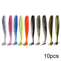 QXO 소프트 웜 미끼 실리콘 미끼 바다 물고기 Pva Swimbait Wobblers 낚시 인공 태클 로트 당 10 개 7, 11 K_01 7 CM
