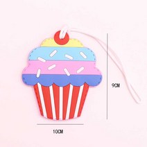 애니메이션 큐트 실리콘 캐리어 기내용 분실 방지 가방 탁송 독창적 걸이명패 택, 케익
