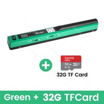 A4 문서 휴대용 스캐너 새로운 크리에이티브 핸드 모바일 iScan 900 DPI USB 2.0 LCD 디스플레이 지원 JPG, [09] GR Add 32G TFCard