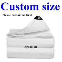 그늘막 차단막 흰색 pe 방수포 방수 천 야외 천막 트럭 캐노피 정원 즙이 많은 식물, 사용자 정의 크기