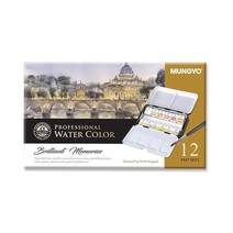 문교 고체물감 노스텔지아 12색 메탈릭컬러, 단품