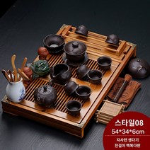 전통 다도세트 자사호 고급 다기세트, 24건, 본색백복+연생자사