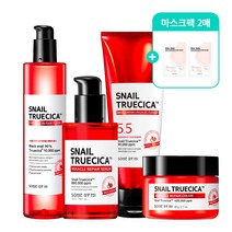 썸바이미 스네일 트루시카 미라클 리페어 올케어 4종 SET 마스크팩 2매 추가증정 [예민+장벽강화+앰플+스킨케어], 스네일 토너+세럼+크림+스네일젤클렌저+스네일마스크팩2매