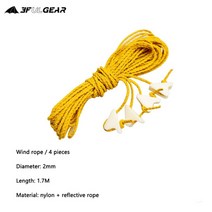 3f ul 기어 2mm 20m 직경 반사 로프 캠핑 텐트 라인 6 무료 매듭 방풍 로프, 텐트 로프 4개