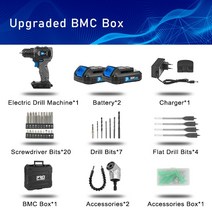 전동프로 20V 전기 브러시 드릴 45NM 무선 드릴 미니 드라이버 전동 공구 수리 드라이버 5pcs 비트 PSBD200, 04 PTET104102ES2_02 EU