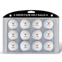팀 골프 NCAA 12개의 규정 사이즈 골프공 12팩 풀 컬러 내구성 프린트 텍사스 롱혼, North Carolina Tar Heels, White with Team Logo