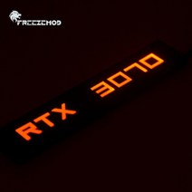 그래픽카드 freezemod 미니 vga 사이드 라이트 패널 5v 3pin a-rgb luminous nameplate pc 케이스 장식 라이트 패널 aura sync, rtx 3070