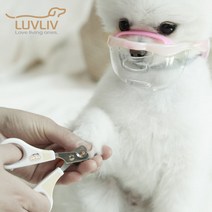 루브립 강아지 입마개 소형견 투명 마스크 마우스핏, 베리 S, 핑크