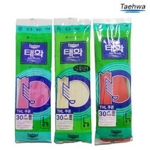 태화 꽃밴 고무장갑 대 10개, 아이보리, 대(L)
