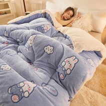 QINGHAIZHEN 겨울용 가벼운 양털극세사 이블 _q30, q30-07