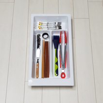 서랍수저분리함 300 트레이 씽크대서랍칸막이 서랍용수저통 멀티수납 수저정리함 다용도수저함, 화이트