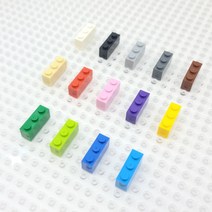 요고요 레고 호환 부품 커스텀 벌크 브릭 블럭 타일 플레이트 100G 소포장 패키지, [브릭 1 x 3] 베이지 100G
