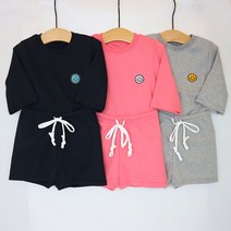 유아 해피상하세트 봄여름 외출복 신축성면100%