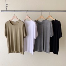 모모코 실켓유넥반팔티(4color)