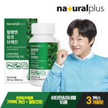 [내츄럴플러스] 혈행앤 징코 브레인 90정 1박스(3개월분) / 기억력 혈행개선 은행잎추출, 상세 설명 참조, 상세 설명 참조