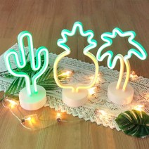 LED 네온 무드등 캠핑등 네온등 꾸미기 등등 인테리어 전등 미니 조명 간접 바등, 야자수등
