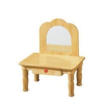 앉은뱅이화장대 고무나무 원목 유아화장대 여자장난감 어린이메이크업박스