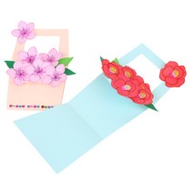 어린이집 유치원 3월 봄꽃바구니 카드만들기 색칠 키트 5인 교육 미술학원 인테리어 집중력, 진달래