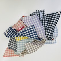 체리쉬홈 미니 체크 키친크로스 테이블매트 겸용 핸드메이드 매직후크 포함, 피치, 30x30