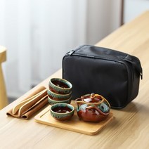 전통 다기세트 휴대용 다도세트 여행 차 kung fu tea set teapot 1 4, a002