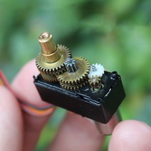 소형모터 1PC DC 3V-6V 마이크로 미니 M10 모터 박스 12g 금속 스티어링 기어 360 학위 도구 부품, 한개옵션0