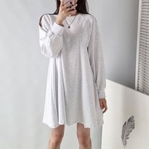 세라제이 A라인 플레어 긴팔 미디 원피스