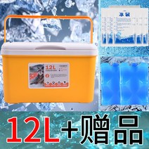 보온 상업용 노점 포장 찬합 차량용 냉장고 아이스박스, T31-12L노란색 온도계 2 5아이스
