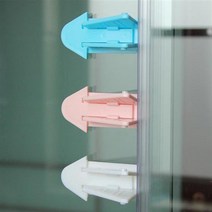포원) 슬라이딩 도어 베란다 창문 잠금장치 침입 열림 방지, 핑크(1P)