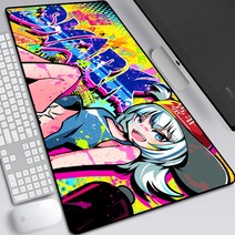 홀로라이브 버튜버 마우스 장패드 50종 가우르 구라 장패드 키보드 손목 보호, AE + 400x900mm + 3mm