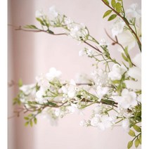 [올리브덴] 매화조화 꽃꽂이재료 테이블조화 동양꽃 2color, 화이트