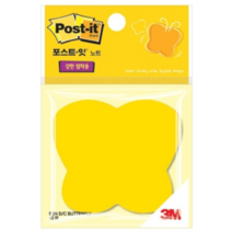 포스트잇 강한점착용 다이컷 노트 76 x 76 mm, 나비, 6개입