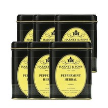 하니앤손스 페퍼민트 허브 티 42g Harney & Sons Peppermint Herbal Tea, 6팩