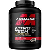 유청 단백질 프로틴 파우더 머슬테크 Nitro Tech 골드 쉐이크 쿠키 크림 보충제, 쿠키앤크림, 28인분 1팩