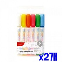 펜시 윈도우마카 6색 x2개 칼라가이드 칠판필기구, 상세페이지 참조, 상세페이지 참조