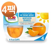 돌 프룻 보울 맨더런 오렌지 노 슈가 에드 글루텐 프리 스낵 4oz 4개입, 4팩